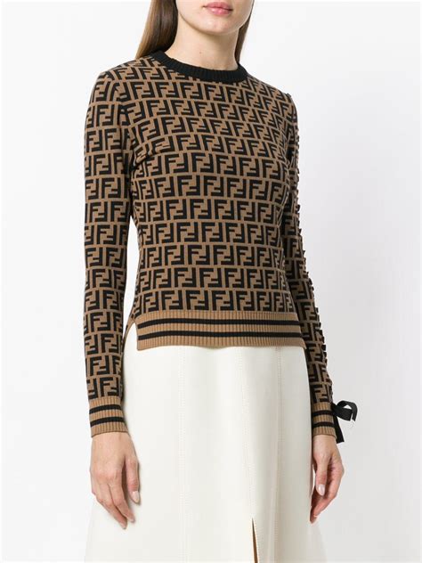 white and black fendi sweater|fendi sweater women's sale.